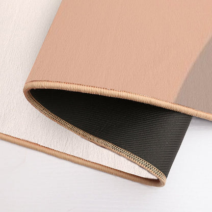 Minimalist Abstract Color Blocks in Brown, Orange And Beige  Pet-Safe Bath Mat