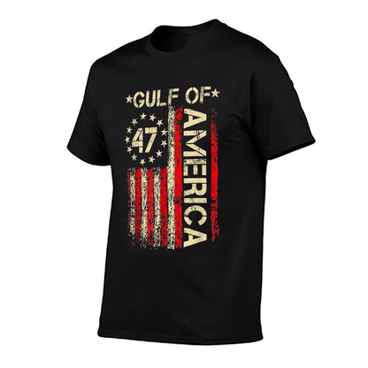 Retro Gulf of USA America Funny US Flag Versatile T-Shirt
