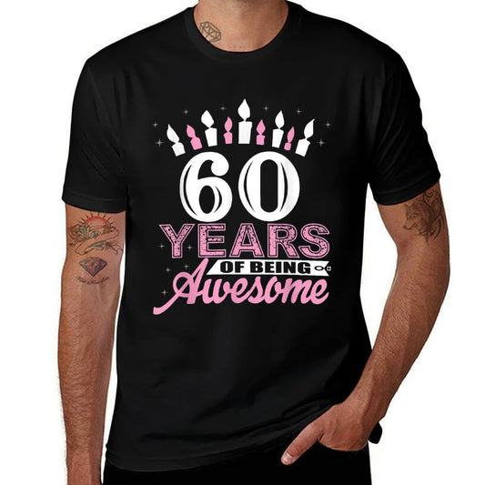 60 Years Old Born In 1960 60th Birthday Gift For Women Funny  Summer-ready Fabric T-Shirt