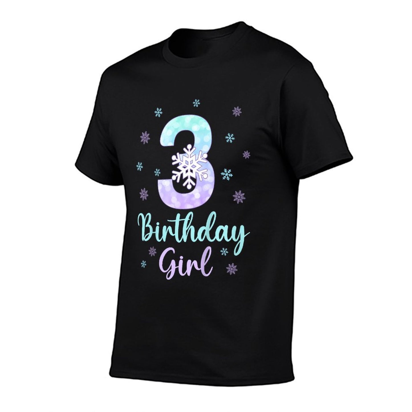 Kids 3 Years Old Birthday Girl Snowflake Winter 3 Yrs Old  Relaxed-fit T-Shirt