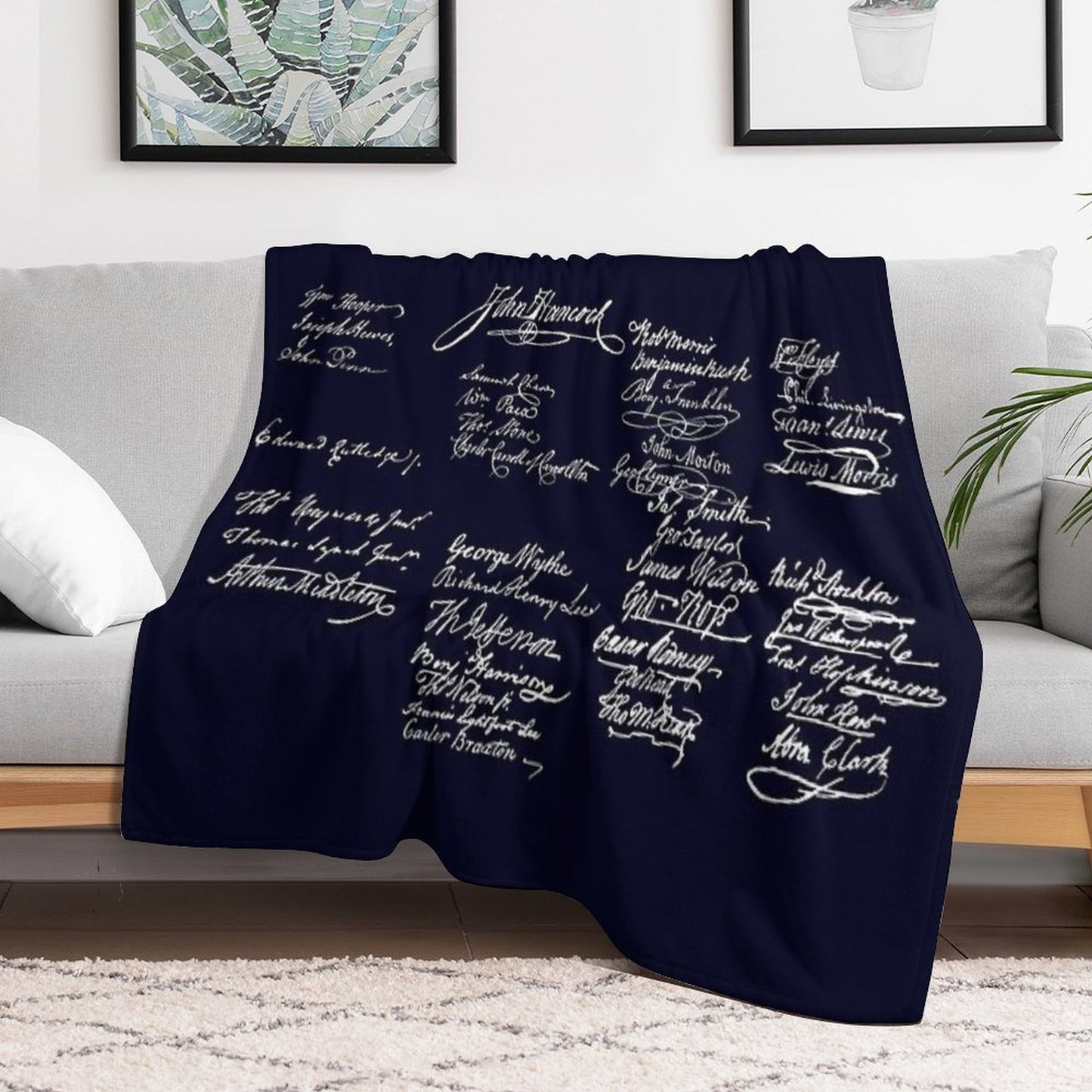 Signers of The Declaration of Independence 1776 Anti-pilling Throw Blanket