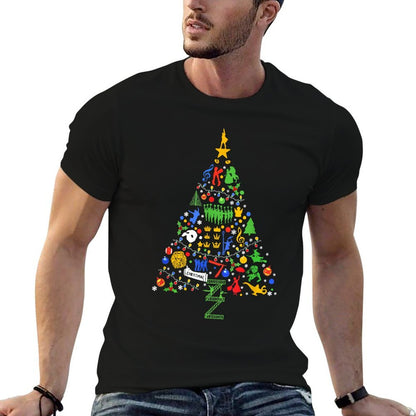 Broadway Christmas Tree Sweater Broadway Ugly Christmas  Cotton T-Shirt