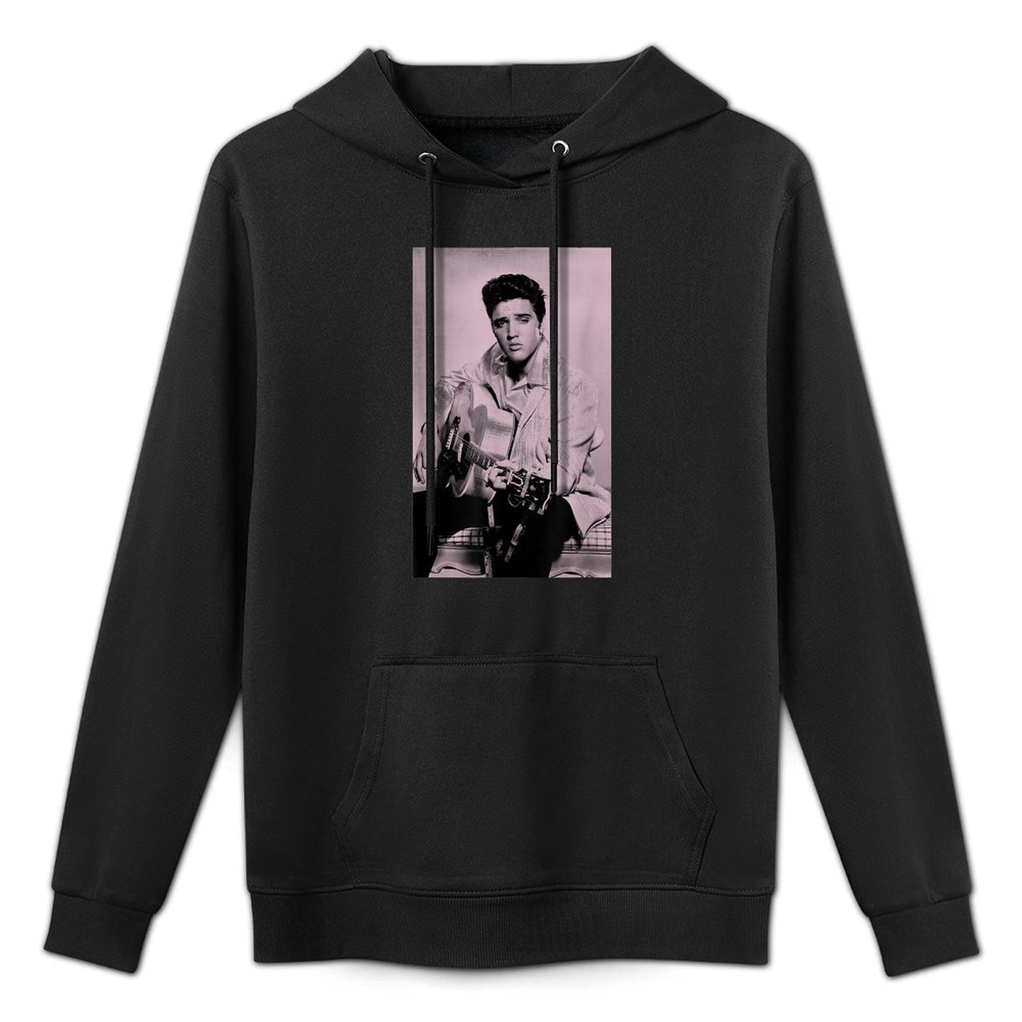 Elvis Presley Pink Guitar Cotton-Polyester Blend Hoodie