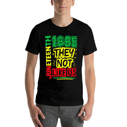 Juneteenth 1865 Black History Month Black Lives Matter Men  Ribbed Collar T-Shirt