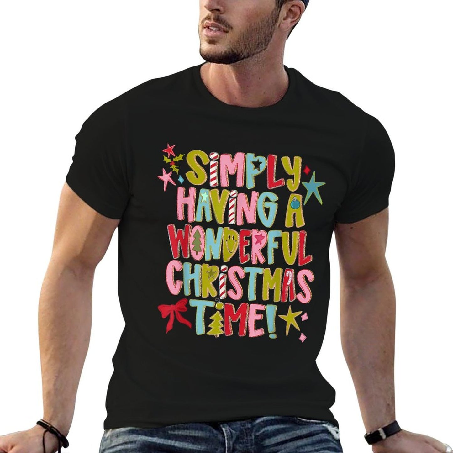 Simply Having A Wonderful Christmas Time Funny Xmas Holiday  Vintage-inspired T-Shirt