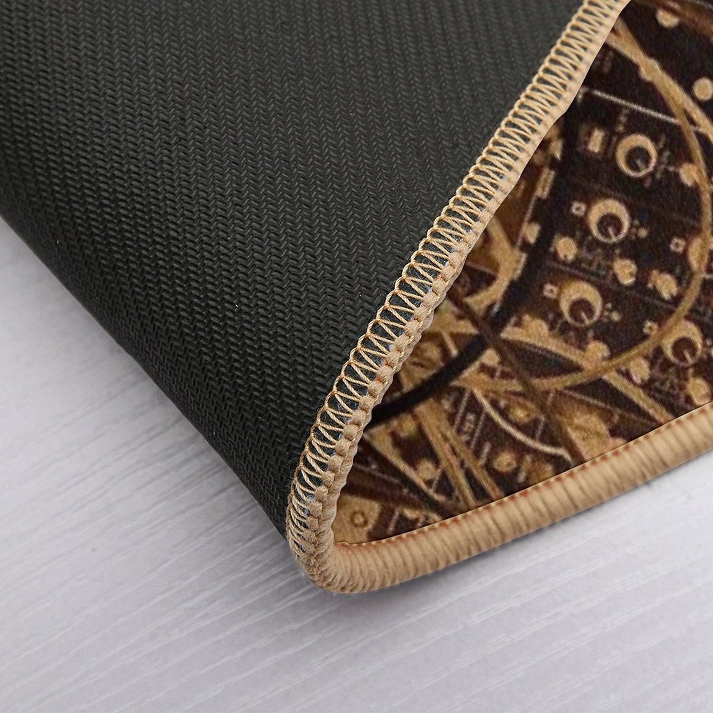 Analog Synthesizer  Illustration - Black , Brown  Easy Maintenance Bath Mat