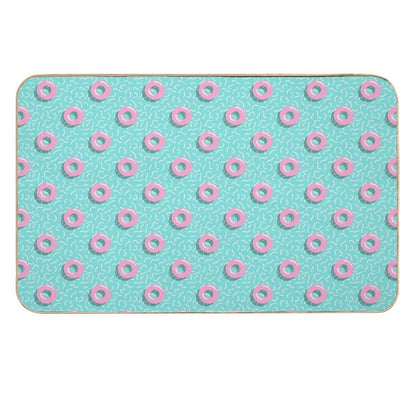Memphis Polka Hoops  Rapid-Drying Bath Mat