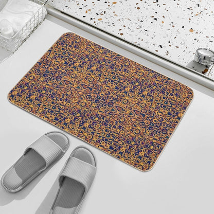 Copper Loops And Swirls Abstract  Pet-Safe Bath Mat