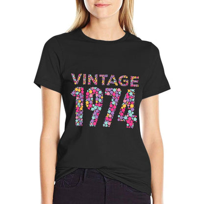 50th Birthday Gift For Men And Women. Vintage 1974  Slim-fit Cut T-Shirt