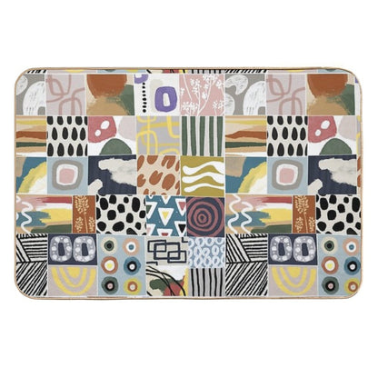 AFRICA, - Colorful Patches  Odorless Bath Mat