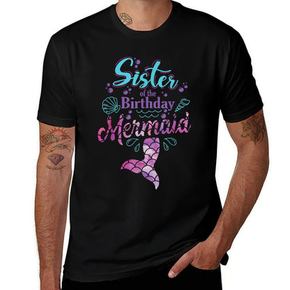 Sister Of The Birthday Mermaid Birthday Party Mermaid Sister  Eco-friendly Material T-Shirt
