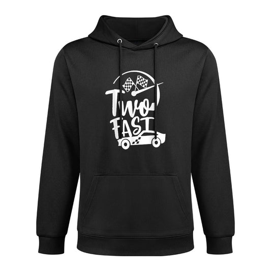 Two Fast Birthday Boy 2 Two Race Car 2nd Birthday Racing Car Medium-Weight Fabric Hoodie