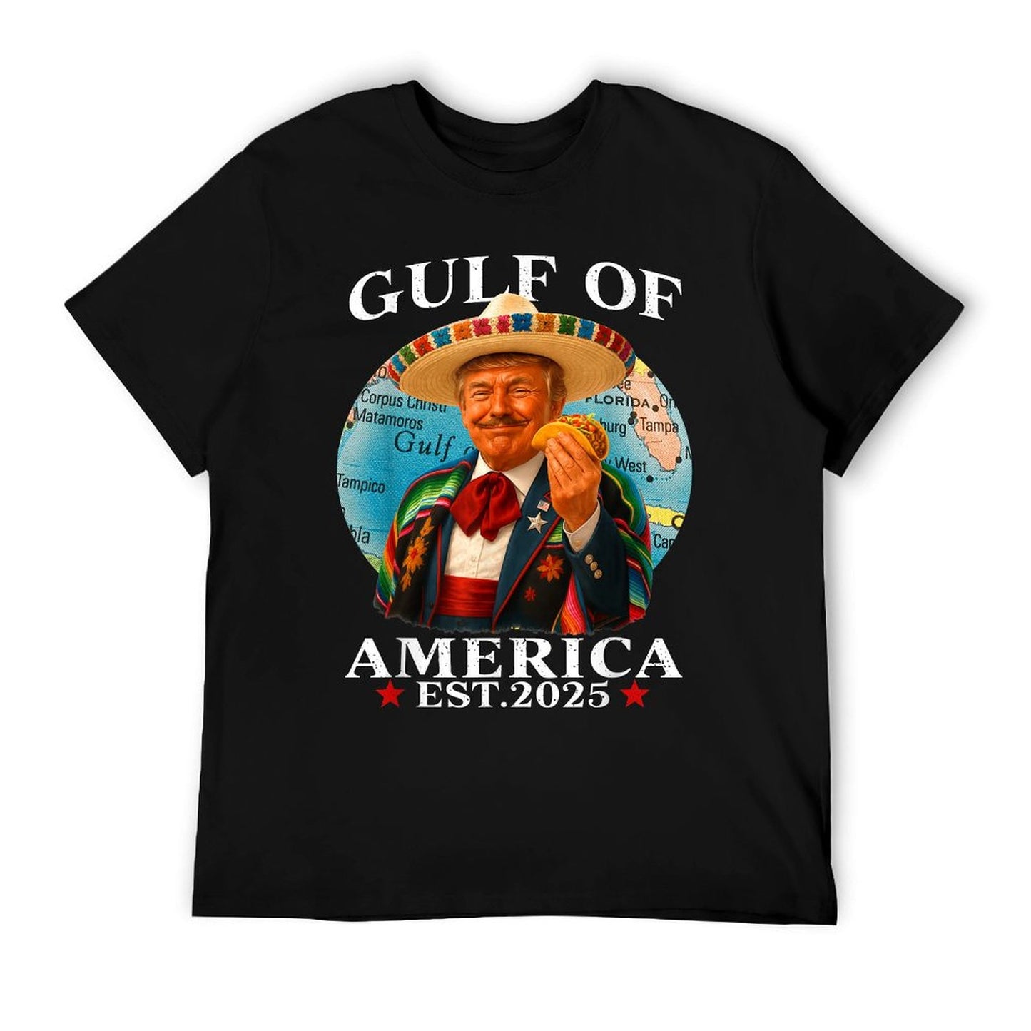 Trump Gulf Of USA America Since 2025 Mexico Trump USA Gulf Trendy Pattern T-Shirt