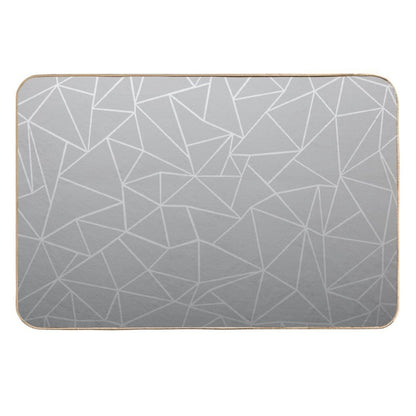 Abstract Ombre White  Slip-Resistant Bath Mat