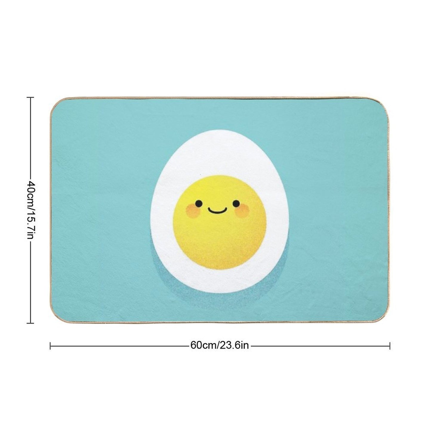Cute Hard Boiled Eggs  Fade-Resistant Bath Mat