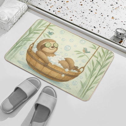 Slow Down & Soak - Relaxing Sloth Vibes  Easy Maintenance Bath Mat