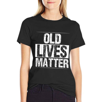 Old Lives Matter 60th Birthday Gifts For Men Funny Dad  Rolled Sleeves T-Shirt