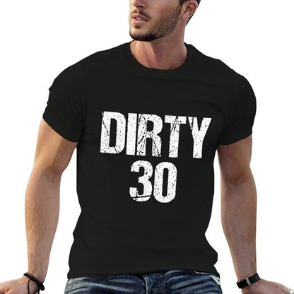 Dirty 30 30th Birthday Party 30 Year Old Tees Gift  Oversized Silhouette T-Shirt