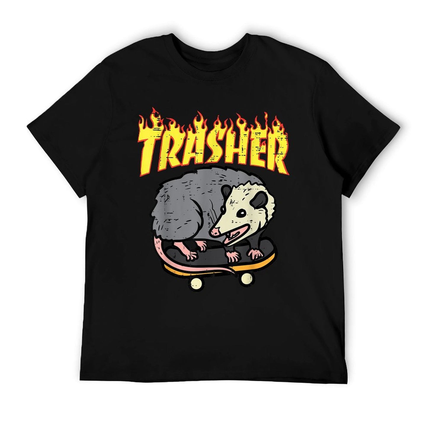 Opossum Skateboard Trasher Funny Possum Skater Men Boys Kids Breathable T-Shirt