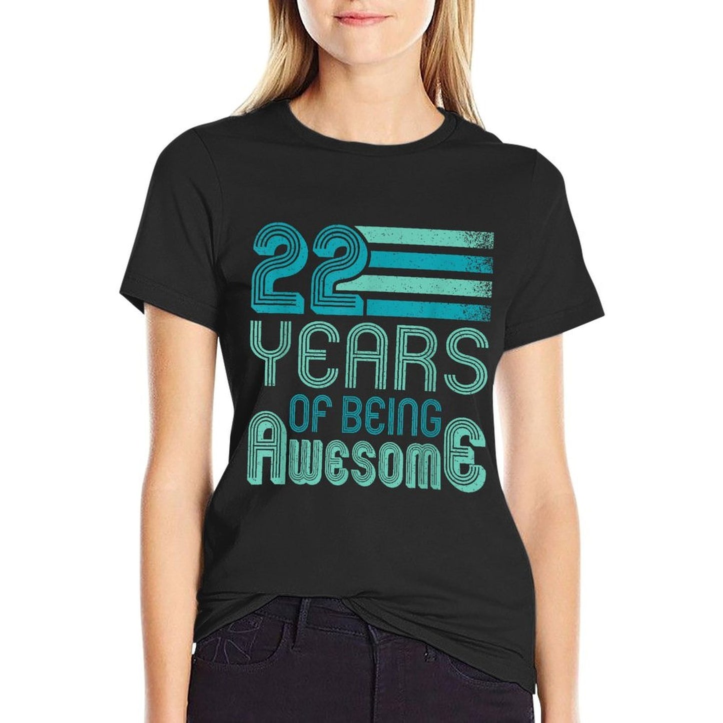 22 Years Of Being Awesome 22 Years Old 22nd Birthday Vintage  Eco-friendly Material T-Shirt