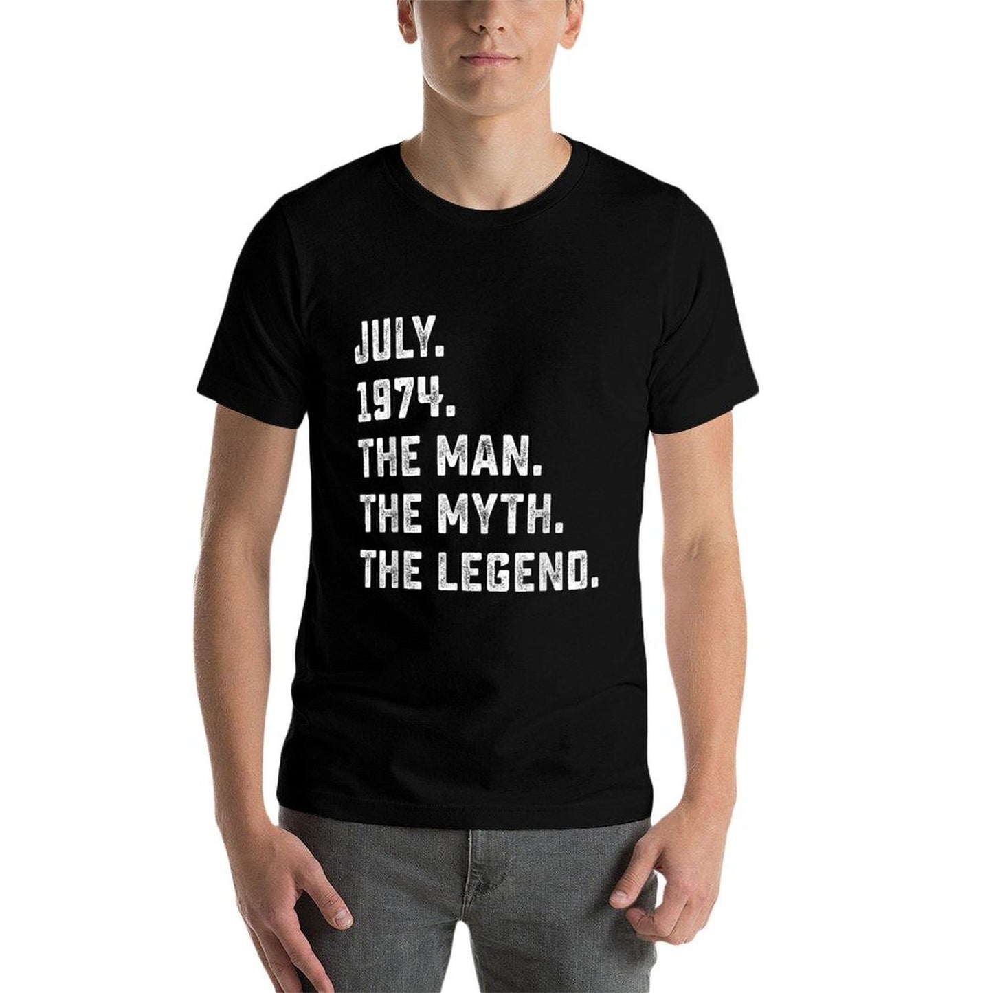 Man Myth Legend July 1974 50th Birthday Gift 50 Years Old  Oversized Silhouette T-Shirt