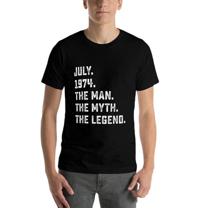 Man Myth Legend July 1974 50th Birthday Gift 50 Years Old  Oversized Silhouette T-Shirt