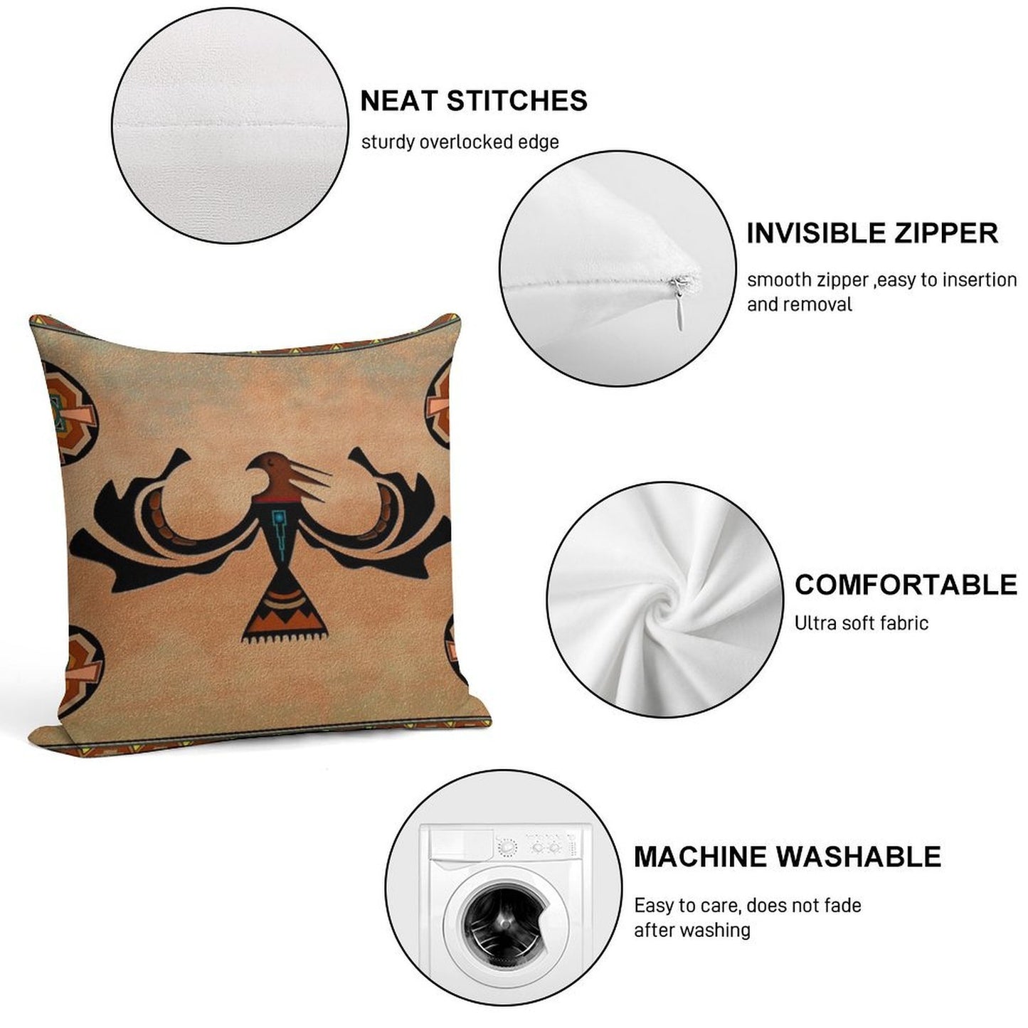 Crow-The Shapeshifter Soft Style Accent Throw Pillow