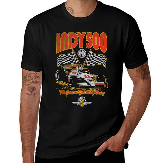 Indy 500 The Greatest Spectacle In Racing Distressed Style Soft T-Shirt