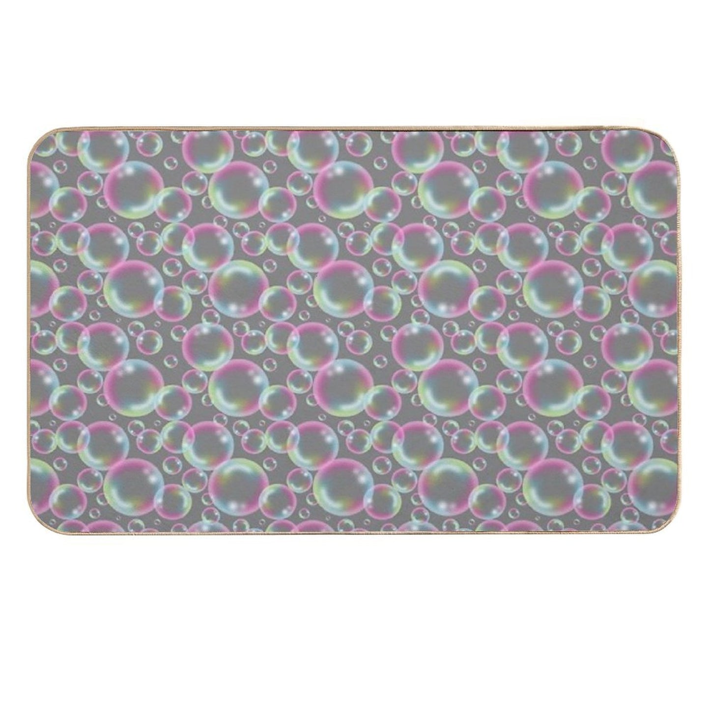 Bubbly Bubbles (Grey)  High-Traffic Bath Mat