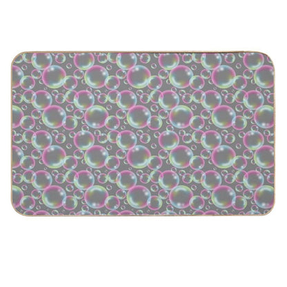 Bubbly Bubbles (Grey)  High-Traffic Bath Mat