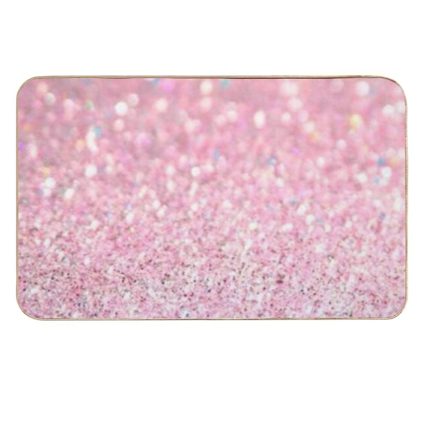 Print of Pink Glitter - ONLY, Not Reflective  Pet-Safe Bath Mat