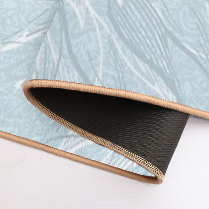 Mandala Flower of Life, Sunflower, Soft Teal  Versatile Bath Mat