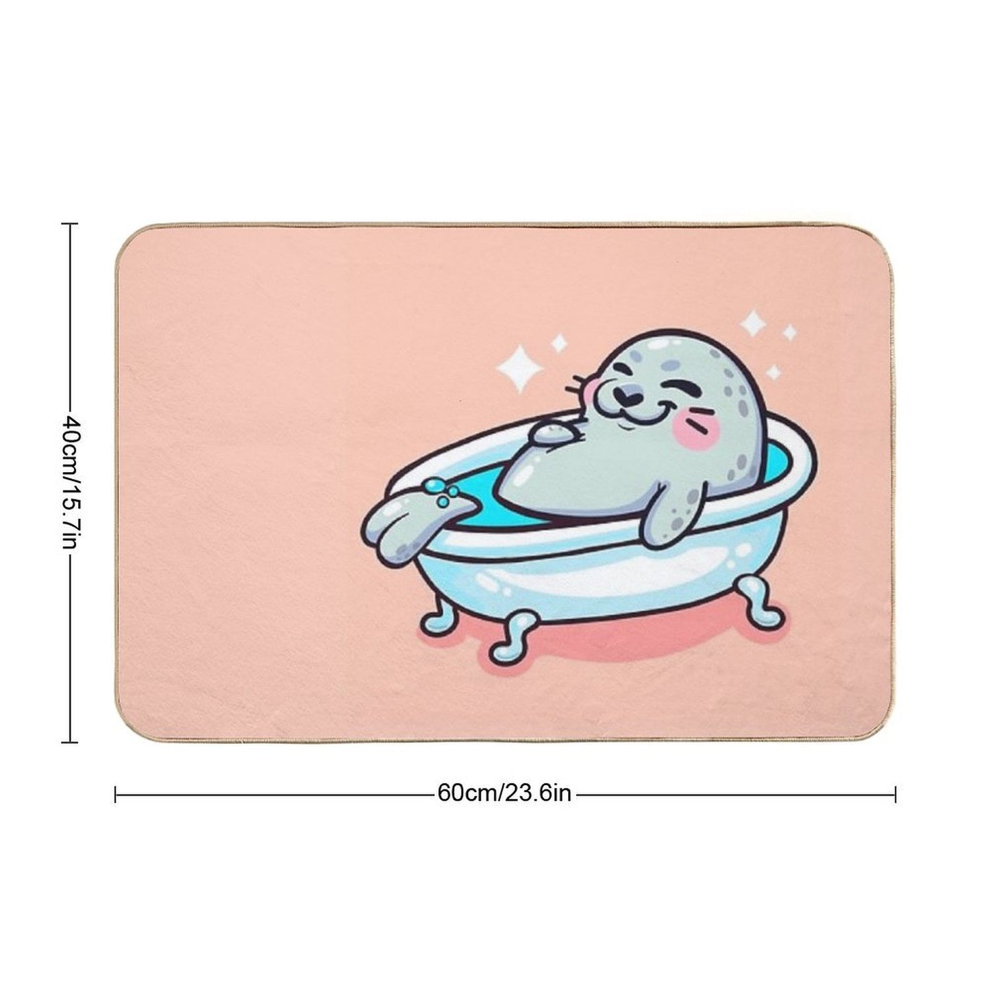 Self Care Day Seal  Odorless Bath Mat