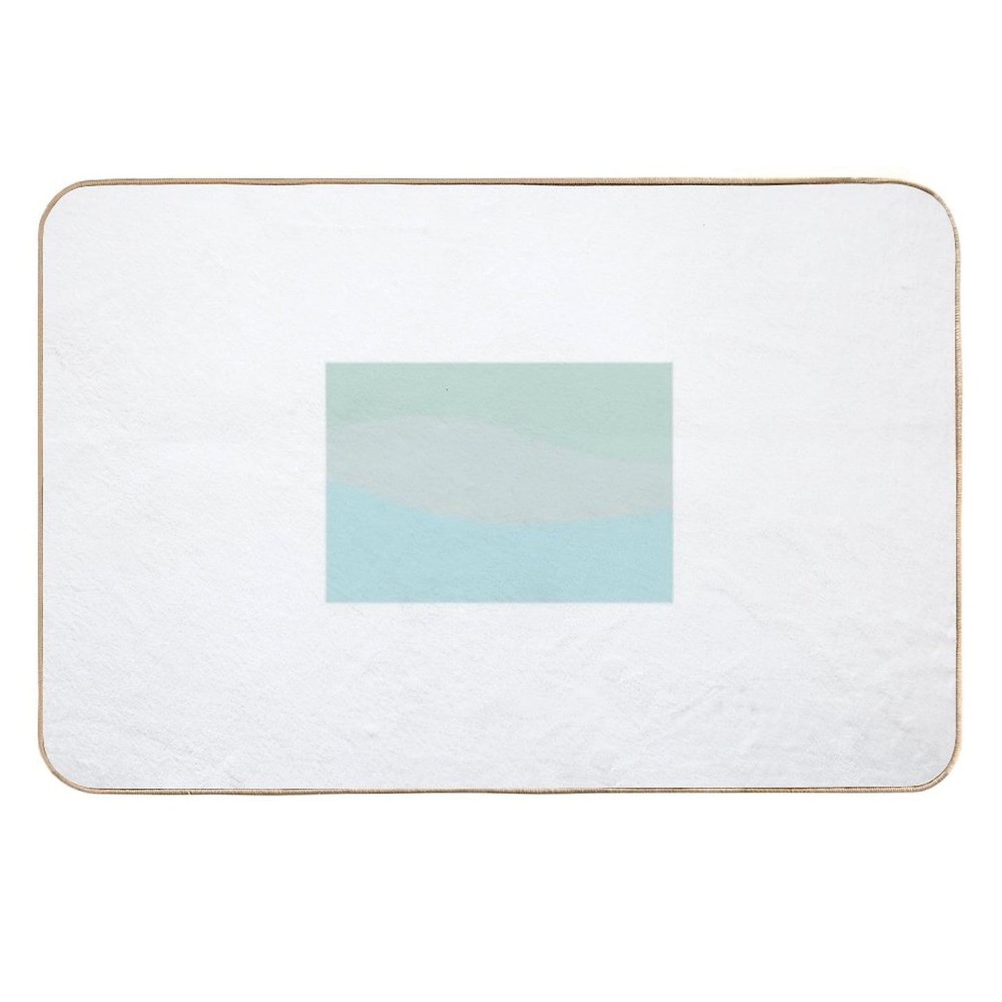 Teal Wave Pattern  Anti-Trip Bath Mat