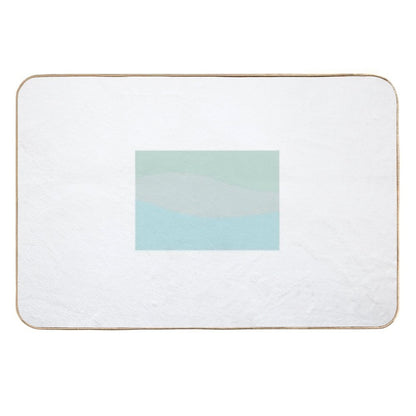 Teal Wave Pattern  Anti-Trip Bath Mat