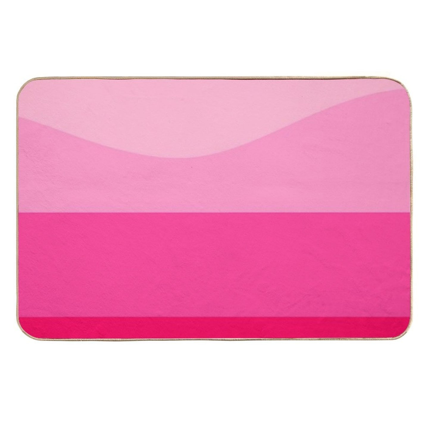 Bright Pink Minimalist Retro Colorful Stripes - Abstract Waves  Odorless Bath Mat