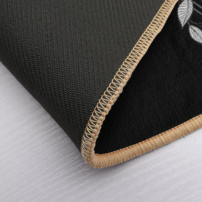 Skull Moth & Flowers • Goth  High-Traffic Bath Mat