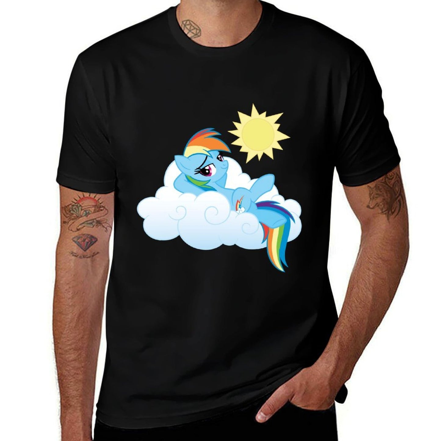My Little Pony Rainbow Dash Fluffy Cloud  Odor-resistant T-Shirt