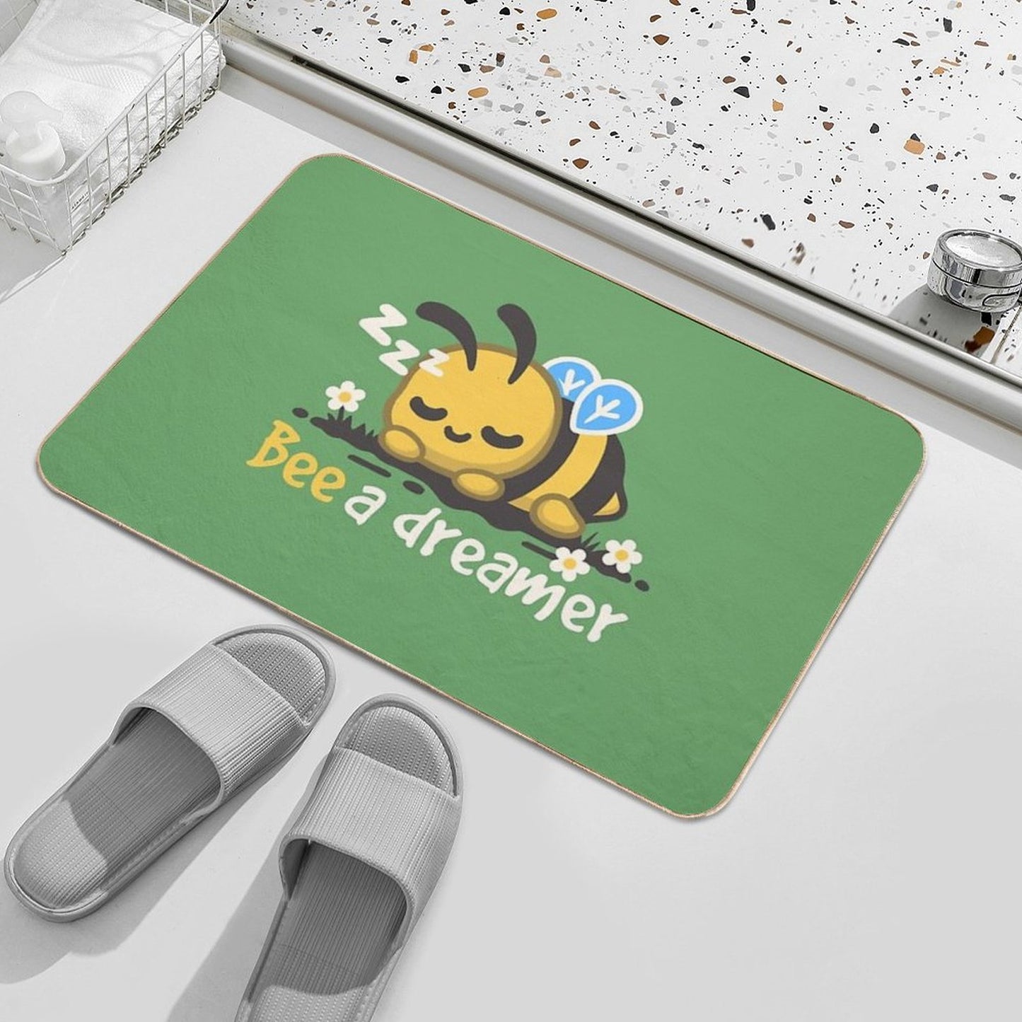 Bee A Dreamer  Fade-Resistant Bath Mat