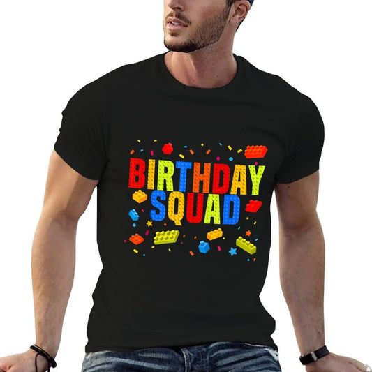 Brick Builder Funny Blocks Master Builder Birthday Squad  Relaxed-fit T-Shirt