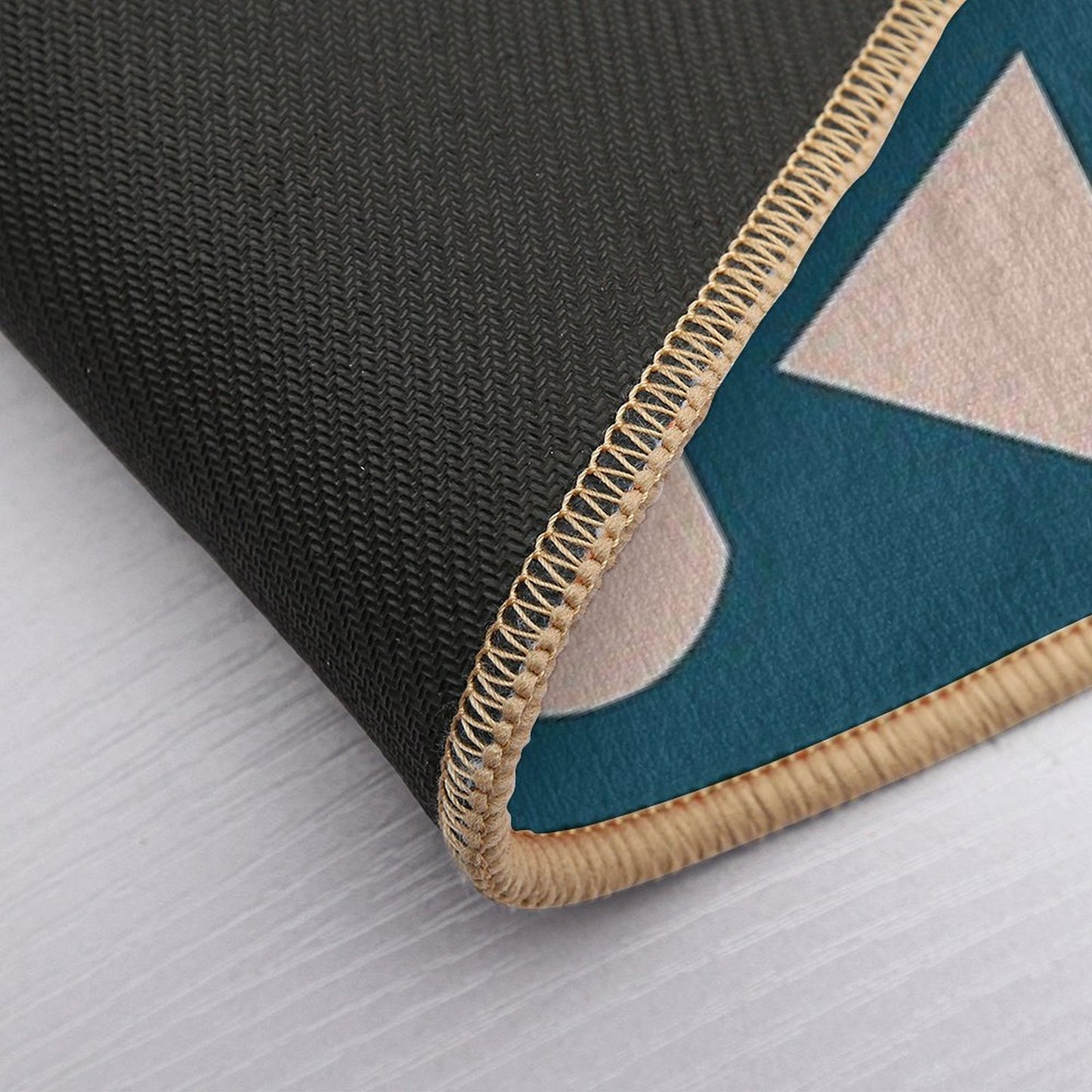 Modern, Geometric Shapes Pattern  Repositionable Bath Mat