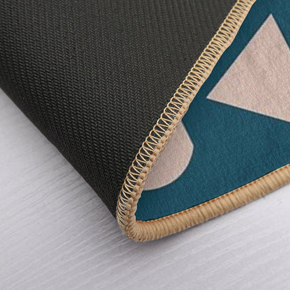 Modern, Geometric Shapes Pattern  Repositionable Bath Mat