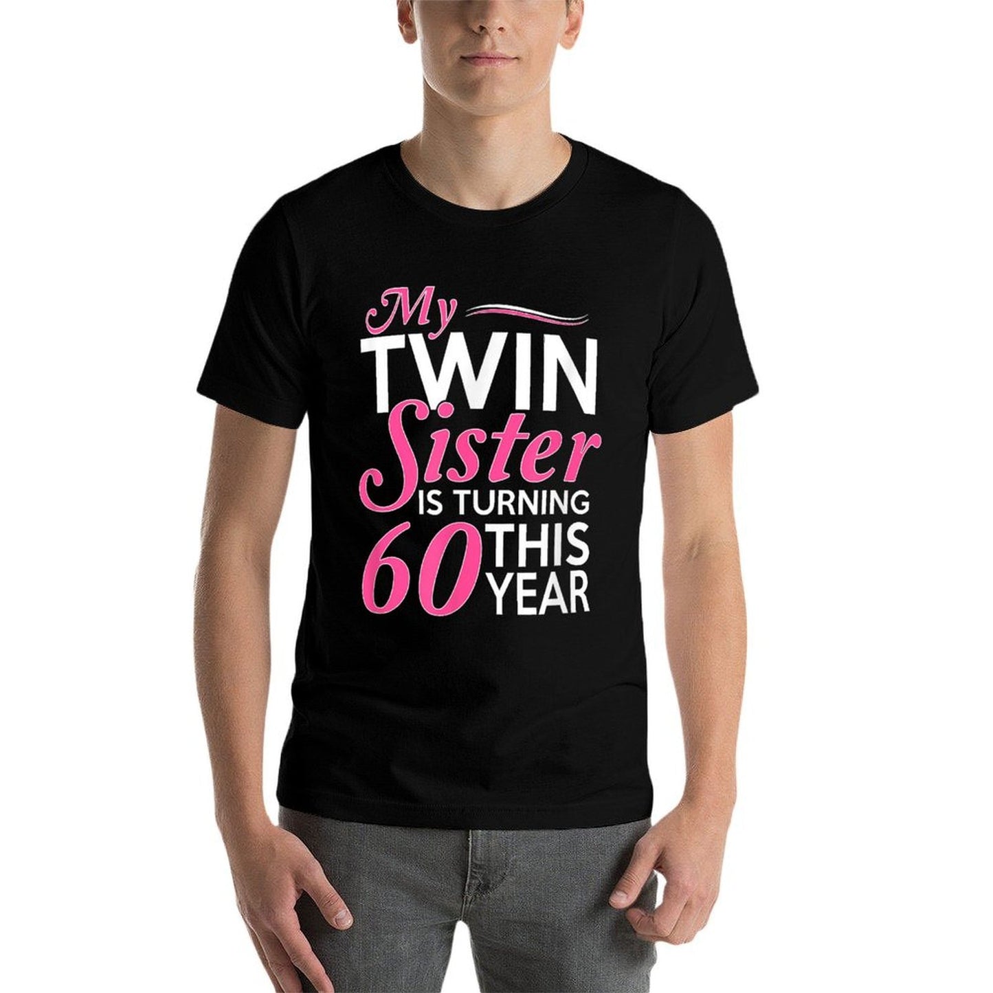 60th Birthday Gifts for Twin Sisters Funny Birth Year  Stretchy T-Shirt