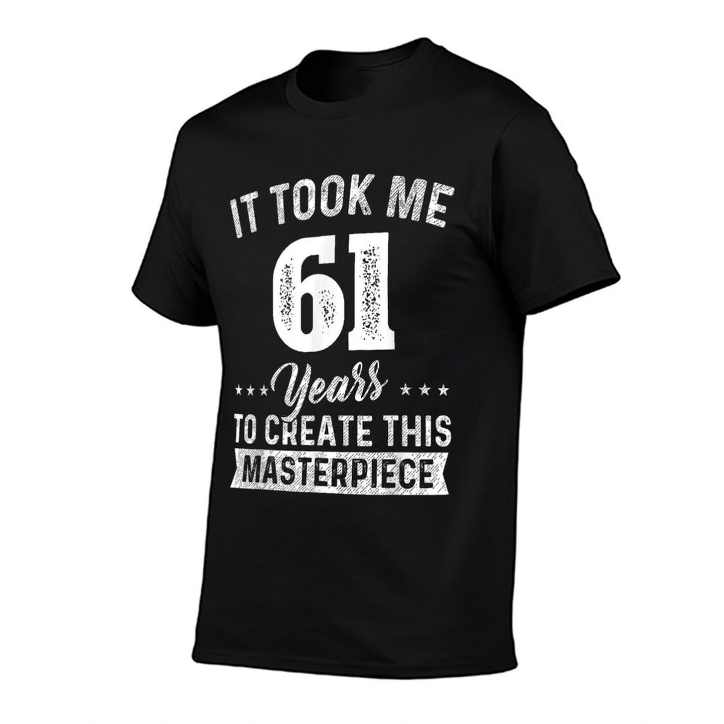 It Took Me 61 Years Masterpiece 61st Birthday 61 Years Old  Ribbed Collar T-Shirt