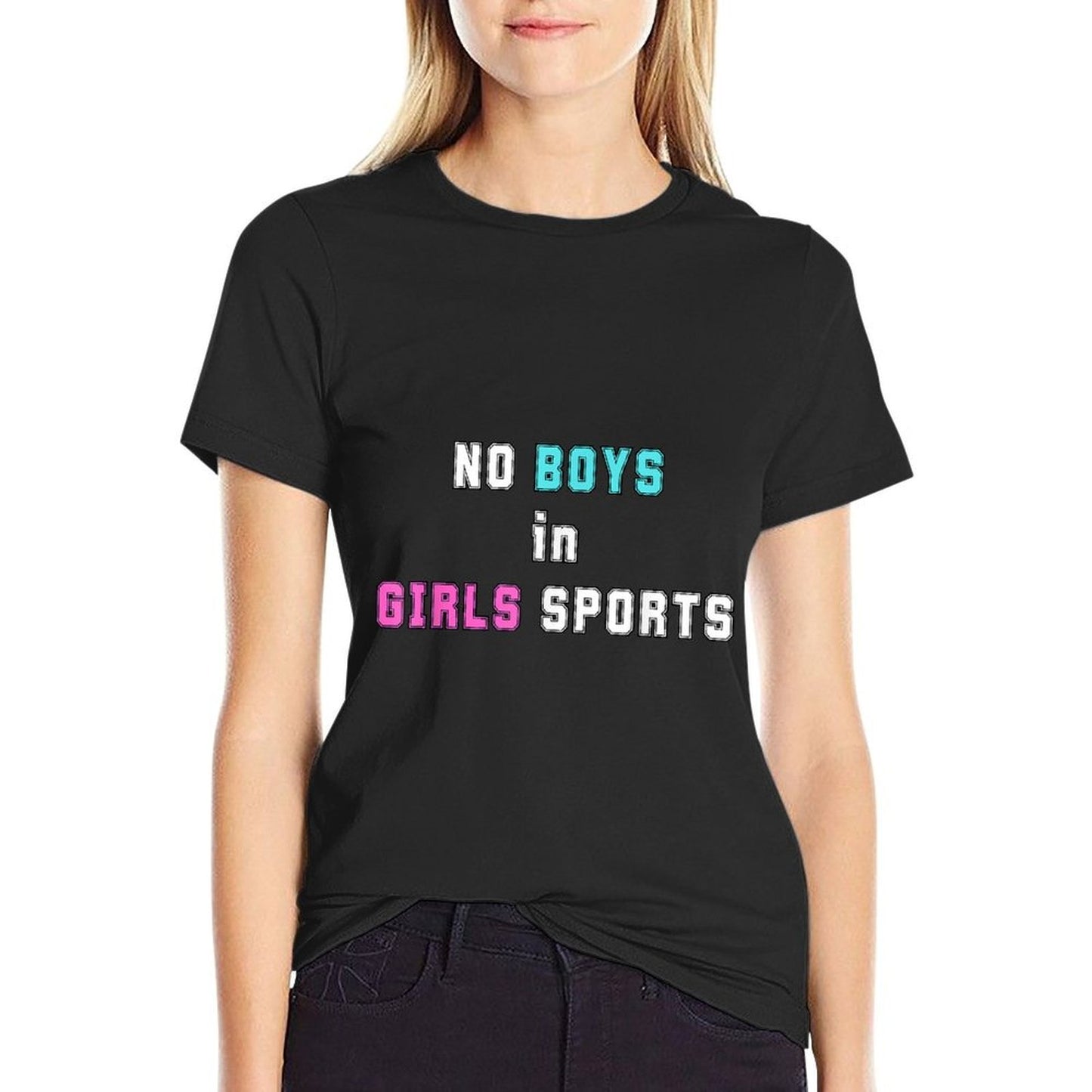 No Boys in Girls Sports  Wrinkle-resistant T-Shirt