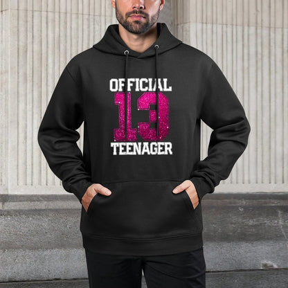 OFFICIAL TEENAGER 13th Birthday 2012 Bday Girls Gift Kangaroo Pocket Hoodie