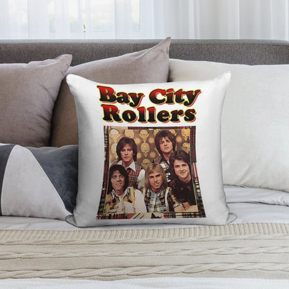 Bay City Rollerss Band Music Rock Gift For Fan Soft Home Decor Throw Pillow