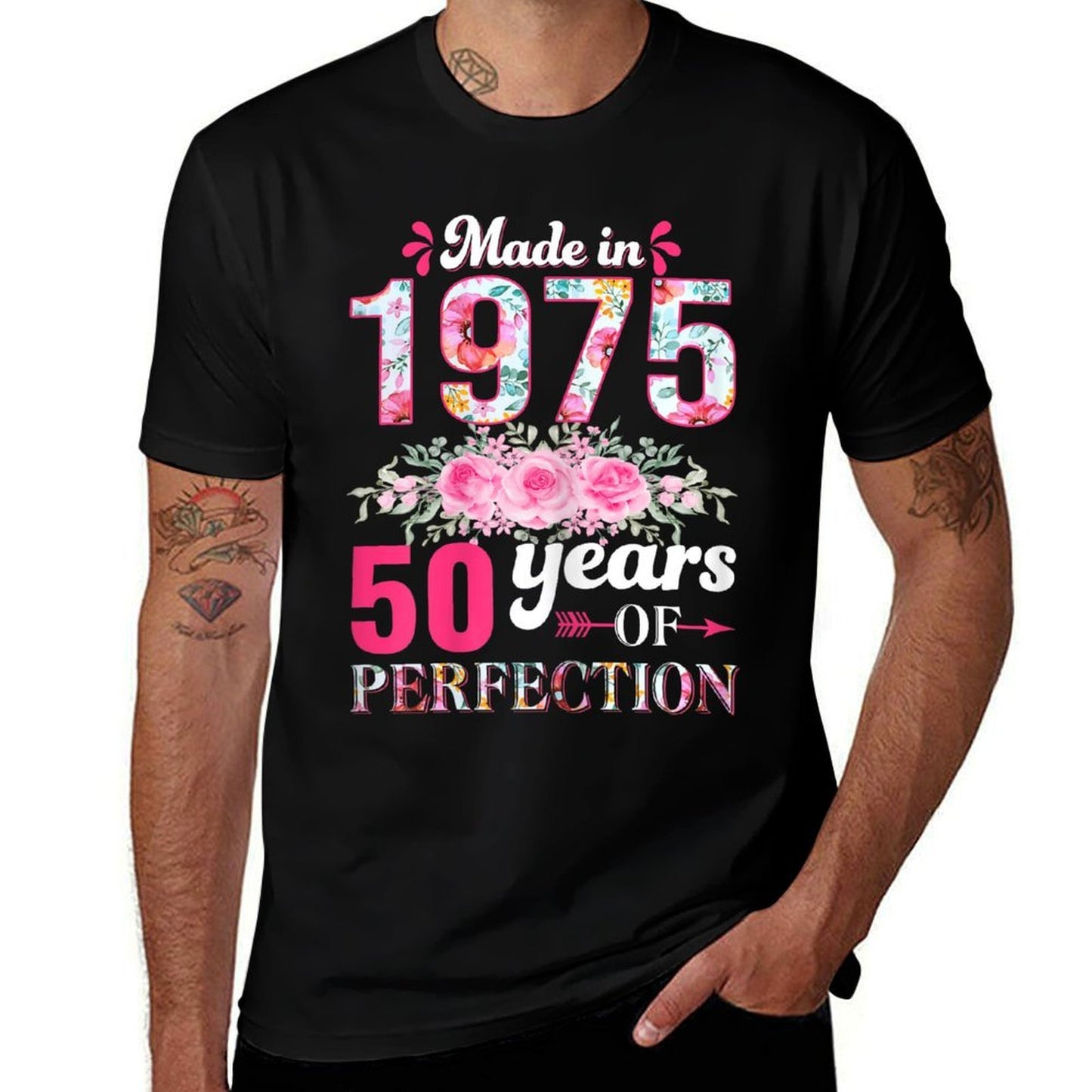 Made in 1975 50 Year Old Birthday Vintage 1975 50th Birthday Comfortable T-Shirt