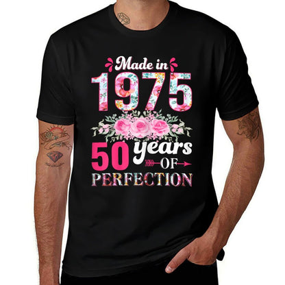 Made in 1975 50 Year Old Birthday Vintage 1975 50th Birthday Comfortable T-Shirt