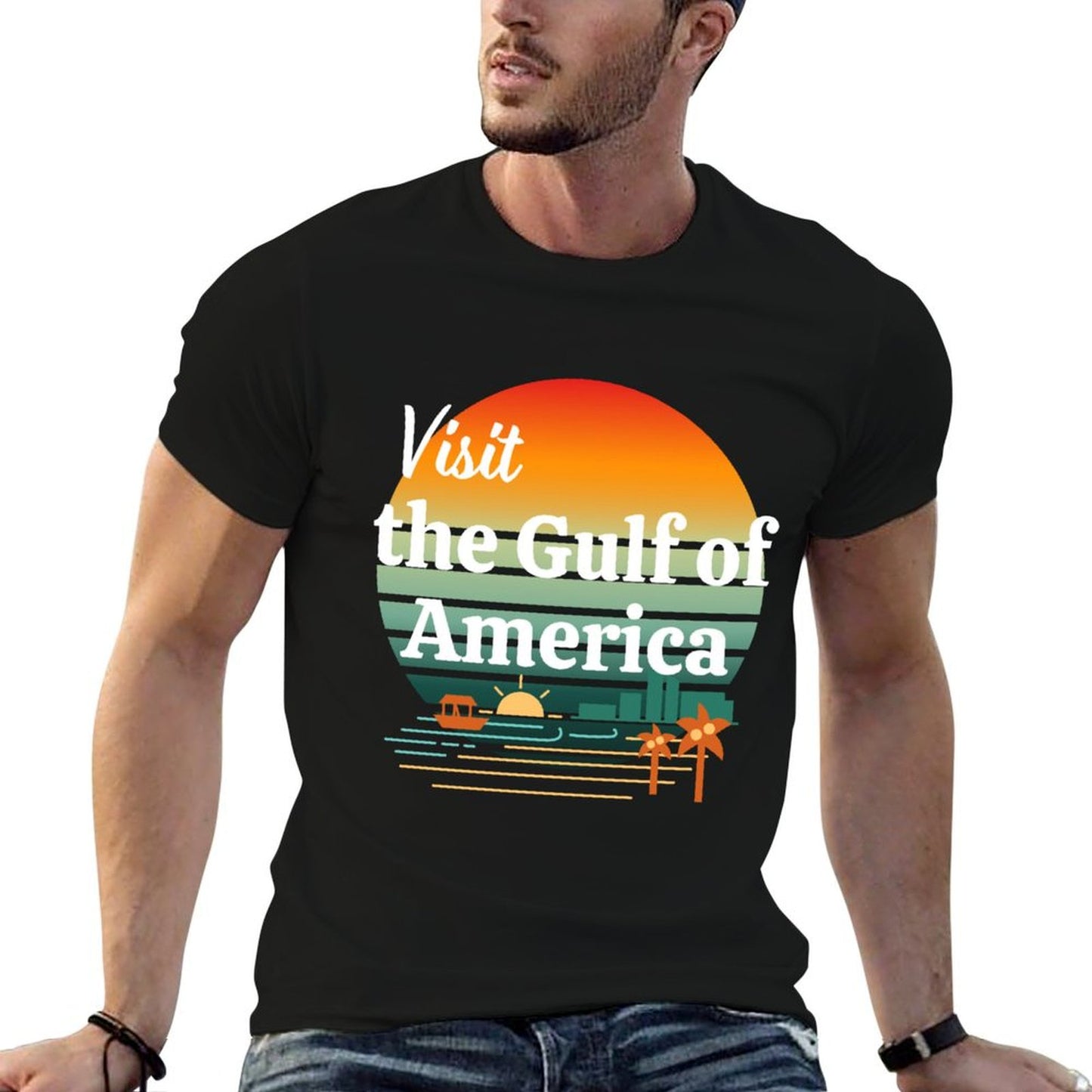 Visit Gulf America Long Sleeve Cotton T-Shirt